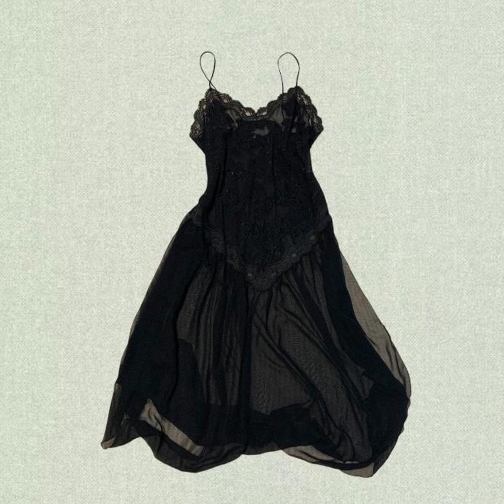 Vintage 90s Black Slip